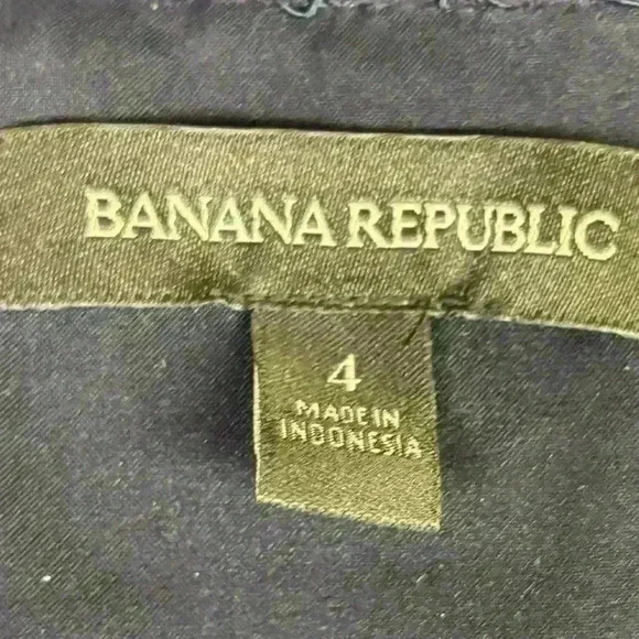 Banana Republic Navy Lace Belted Shirt Dress Size 4 - Picture 10 of 11